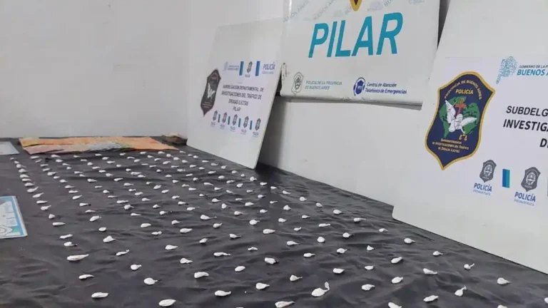 OPERATIVO ANTIDROGAS EN PILAR: SECUESTRARON MÁS DE 200 DOSIS DE COCAÍNA